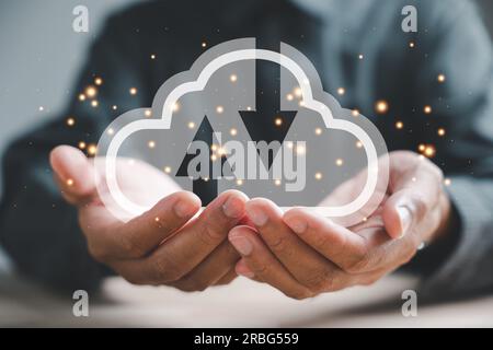 Cloud-Technologie ermöglicht erfolgreiche Daten- und Finanzanalysen Stockfoto