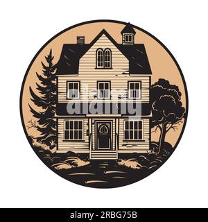 Vector-Logo mit einem Haus. Stock Vektor