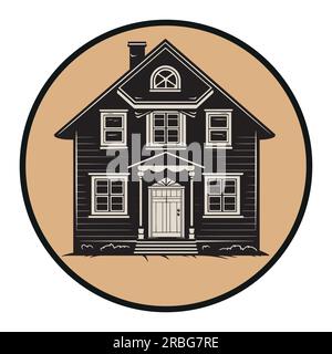 Vector-Logo mit einem Haus. Stock Vektor