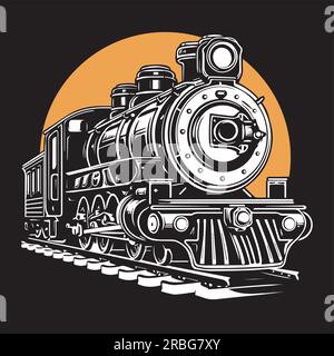 Alte Dampflok. Stock Vektor