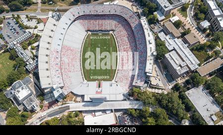 03. Oktober 2018, Athen, Georgia, USA: Das Sanford Stadium, das Fußballstadion auf dem Campus der University of Stockfoto