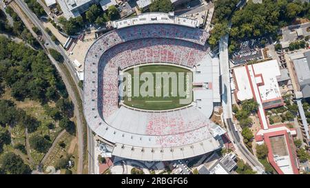 03. Oktober 2018, Athen, Georgia, USA: Das Sanford Stadium, das Fußballstadion auf dem Campus der University of Stockfoto