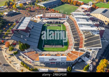 13. Oktober 2018, Corvallis, Oregon, USA: Das Reser Stadium ist ein Freiluftstadion im Nordwesten der USA auf dem Campus des Bundesstaats Oregon Stockfoto