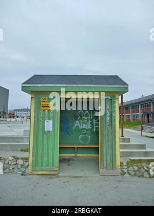 Fischerboote in nuuk, grönland, nuuk Stadt, nuuk Stadt, nuk, inuit, dänemark Koklonie,,nomadic,nuuk Busstop,nuuk Bus Shelter,nuuk,Häuser in nuuk Stockfoto