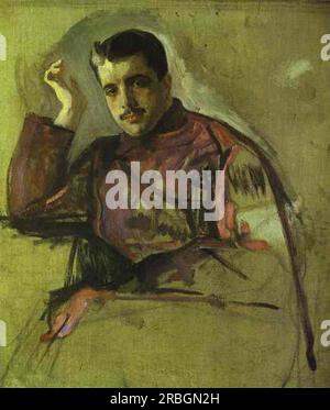 Porträt von Sergei Diaghilev 1904 von Valentin Serov Stockfoto