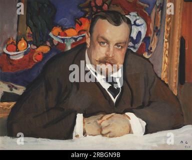 Porträt von Ivan Morozov 1910 von Valentin Serov Stockfoto