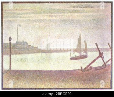 The Channel at Gravelines, Abend 1890; Frankreich von Georges Seurat Stockfoto