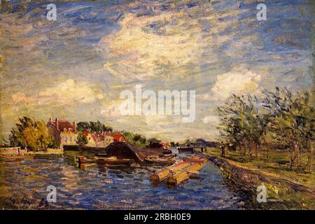 Von der Loing 1885 von Alfred Sisley Stockfoto