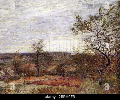 Windy Day at Veneux 1882 von Alfred Sisley Stockfoto