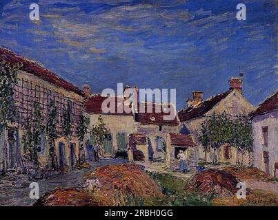 Innenhof im Les Sablons 1885 von Alfred Sisley Stockfoto