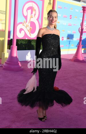 Los Angeles, Ca. 9. Juli 2023. Margot Robbie auf der Weltpremiere von Barbie im Shrine Auditorium in Los Angeles, Kalifornien, am 9. Juli 2023. Kredit: Jeffrey Mayer/Jtm Photos/Media Punch/Alamy Live News Stockfoto