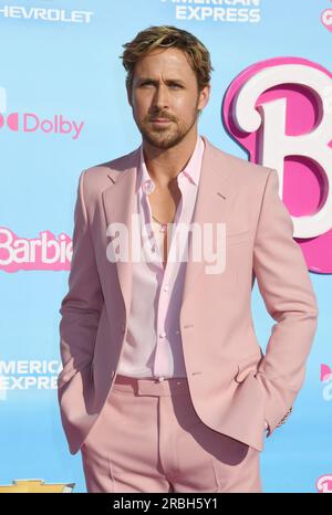 Los Angeles, Ca. 9. Juli 2023. Ryan Gosling auf der Weltpremiere von Barbie im Shrine Auditorium in Los Angeles, Kalifornien, am 9. Juli 2023. Kredit: Jeffrey Mayer/Jtm Photos/Media Punch/Alamy Live News Stockfoto