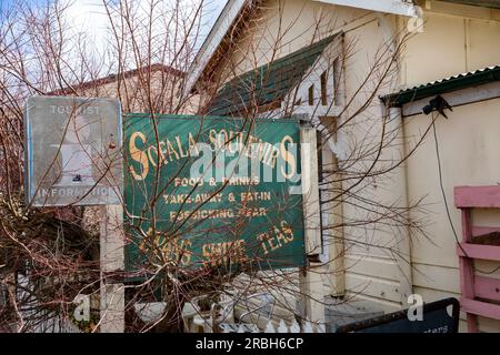 Sofala Town in New South Wales, Australiens älteste noch existierende Goldgräberstadt, Souvenirs und Touristeninformationen, Australien, Juli 2023 Stockfoto