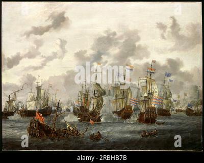 Die vier-Tage-Schlacht von Abraham Storck Stockfoto