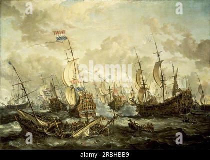 Vier Tage Schlacht von Abraham Storck Stockfoto