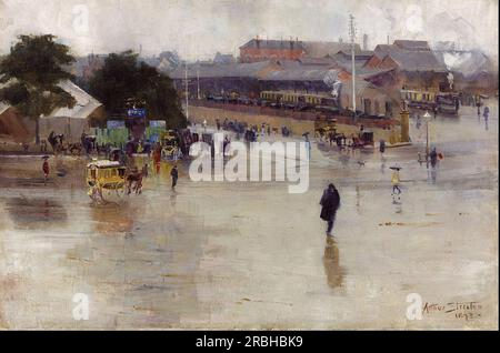 Der Bahnhof Redfern 1893 von Arthur Streeton Stockfoto