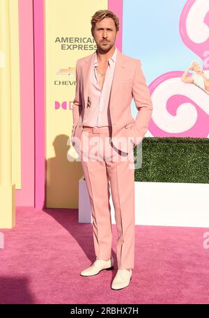 Los Angeles, USA. 09. Juli 2023. Ryan Gosling trifft bei Warner Bros. Ein Die „Barbie“-Weltpremiere von Picture findet am 9. Juli 2023 im Shrine Auditorium in Los Angeles, Kalifornien, statt. © Lisa OConnor/AFF-USA.com Kredit: AFF/Alamy Live News Stockfoto