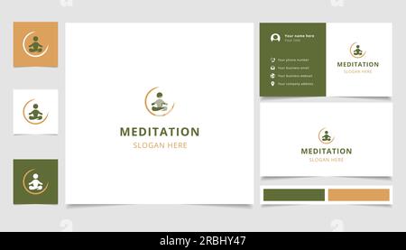Logo mit editierbarem Slogan. Branding-Buch und Visitenkartenvorlage. Stock Vektor