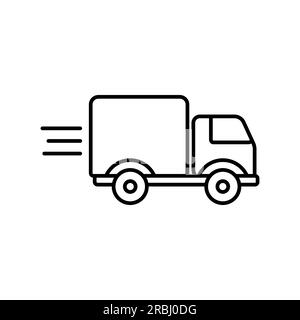 Logovorlage Für Das Symbol „Lieferwagen“ Im Vektordesign. Trendiges Flaches Symbol Mit Editierbarer Kontur Stock Vektor