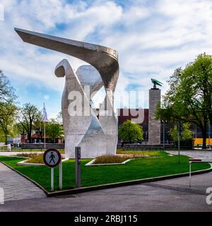 Die Skulptur Wings von Daniel Libeskind vor dem Siemens-Hauptquartier, Rohrdamm 85, Spandau, Berlin Stockfoto