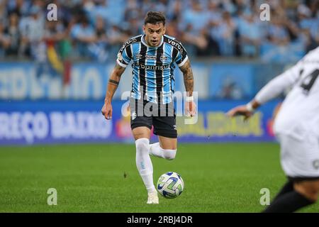 Porto Alegre, Brasilien. 09. Juli 2023. RS – PORTO ALEGRE – 09/07/2023 – BRAZILEIRO A 2023, GREMIO X BOTAFOGO – Carballo-Spieler von Gremio während eines Spiels gegen Botafogo im Stadion Arena do Gremio für die brasilianische Meisterschaft A 2023. Foto: Pedro H. Tesch/AGIF/Sipa USA Kredit: SIPA USA/Alamy Live News Stockfoto