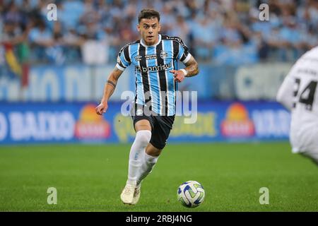 RS – PORTO ALEGRE – 09/07/2023 – BRAZILEIRO A 2023, GREMIO X BOTAFOGO – Carballo-Spieler von Gremio während eines Spiels gegen Botafogo im Stadion Arena do Gremio für die brasilianische Meisterschaft A 2023. Foto: Pedro H. Tesch/AGIF/Sipa USA Stockfoto