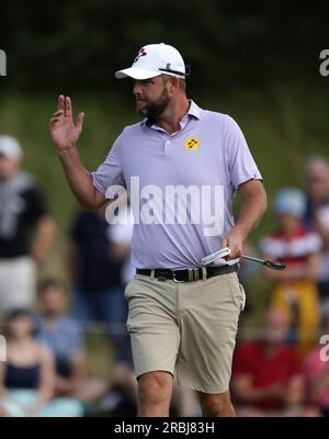 Rippers GC Marc Leishman am 13. Tag der LIV Golf League im Centurion Club, Hertfordshire. Foto: Sonntag, 9. Juli 2023. Stockfoto