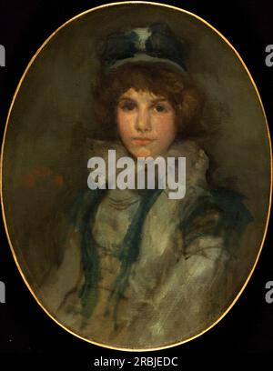 James Abbott McNeill Whistler - Blau und Koralle: Der kleine blaue Bonnet Stockfoto