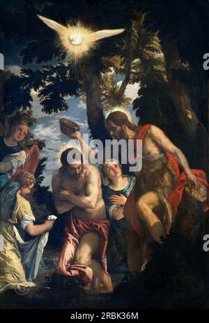 Taufe von Christus Paolo Caliari, bekannt als Veronese (Verona 1528 c. – Venezia 1588) Stockfoto