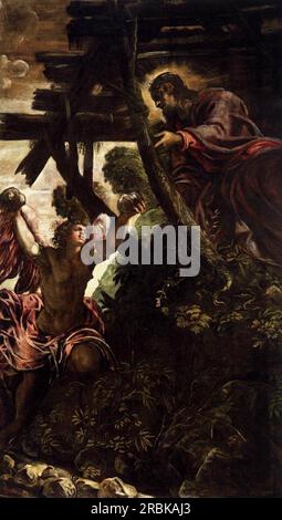 Die Versuchung Christi 1581 von Tintoretto Stockfoto