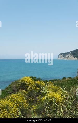 Korfu Meereslandschaften in Agios Stefanos Stockfoto