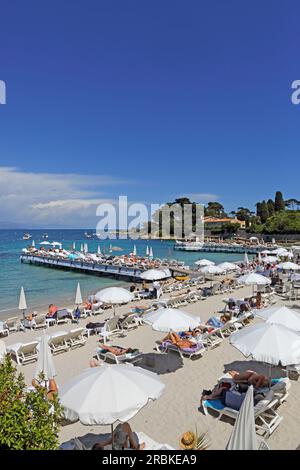 Plage de la Garoupe Beach, Antibes, Alpes-Maritimes, Provence-Alpes-Cote d'Azur, Frankreich Stockfoto