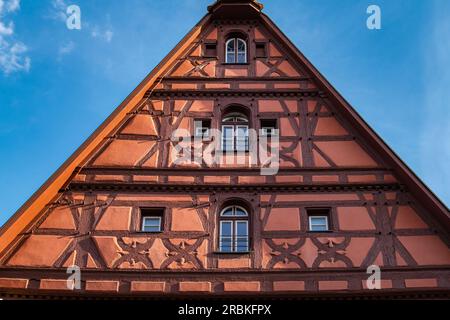 Fachwerkhaus in der Altstadt, Dinkelsbühl, Franken, Bayern, Deutschland, Europa Stockfoto