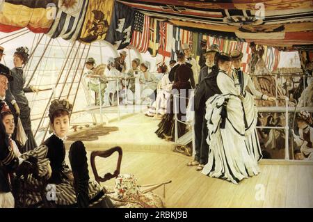 Ball an Bord 1874 von James Tissot Stockfoto