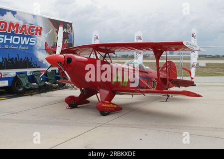 ISTANBUL, TURKIYE - 08. OKTOBER 2022: Private Pitts S-2B Sonderausstellung (5322) auf der Istanbul Airshow im Istanbul Flughafen Atatürk Stockfoto