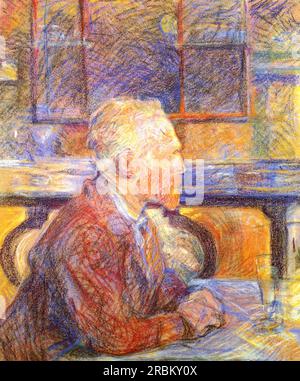 Porträt von Vincent van Gogh 1887 von Henri de Toulouse-Lautrec Stockfoto