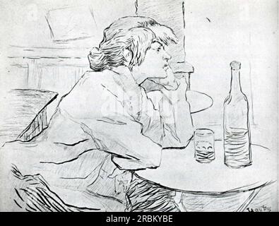 Am Morgen nach 1889 Uhr von Henri de Toulouse-Lautrec Stockfoto