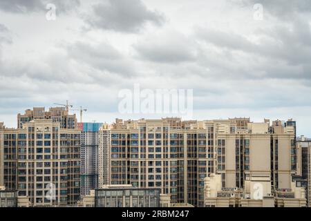 Das bewölkte Wetter in Chengdu. Stockfoto
