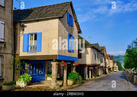 Frankreich, Aveyron (12), Najac, als die schönsten Dörfer Frankreichs bezeichnet, mittelalterliches Dorf Stockfoto