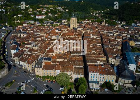 Frankreich, Aveyron (12), Villefranche-de-Rouergue, Gemeinde, die als Stadt der Kunst und Geschichte klassifiziert ist, historisches Zentrum Stockfoto