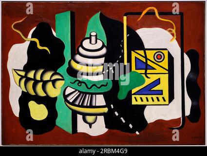 Frankreich, Aveyron (12), Rodez, le Musée Soulages, exposition Fernand Leger, Zusammensetzung à la Feuille Jaune, 1930 // Frankreich, Aveyron (12), Rodez, The Sou Stockfoto