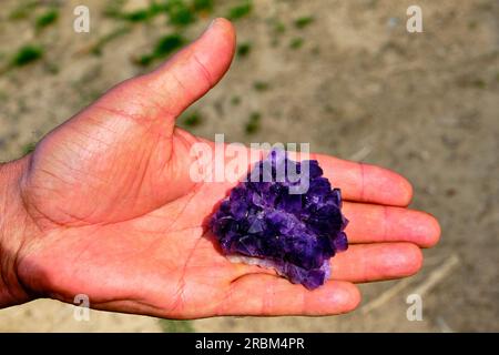 Frankreich, Puy-de-Dôme (63), Le Vernet-Chaméane, Bergwerk Amethyst Stockfoto