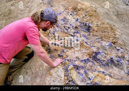 Frankreich, Puy-de-Dôme (63), Le Vernet-Chaméane, Bergwerk Amethyst Stockfoto