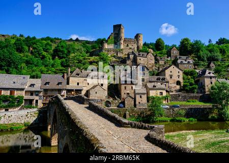 France, Aveyron (12), Belcastel, labeled The Most Beautiful Villages of France Stockfoto