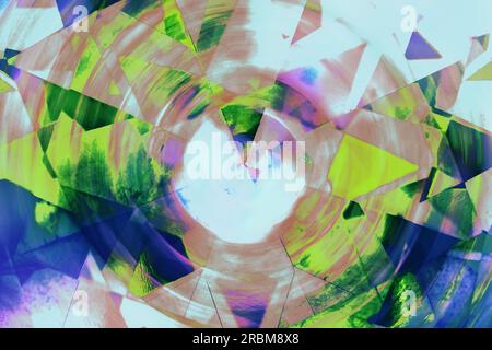 Futuristisches Design. Farbenfroher abstrakter Hintergrund mit geometrischem Muster Stockfoto