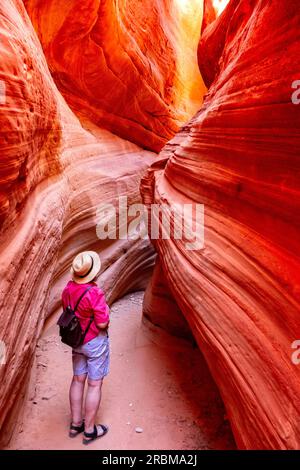 Guck-A-Boo Slot Canyon in der Nähe von Kanab Utah USA Stockfoto