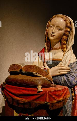 Frankreich, Aveyron (12), Rodez, Fenaille Museum, Jungfrau der Verkündigung, Anfang 16. Stockfoto