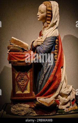 Frankreich, Aveyron (12), Rodez, Fenaille Museum, Jungfrau der Verkündigung, Anfang 16. Stockfoto