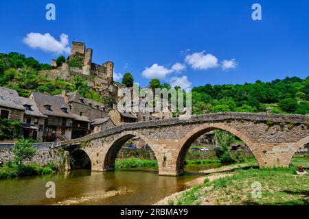 France, Aveyron (12), Belcastel, labeled The Most Beautiful Villages of France Stockfoto