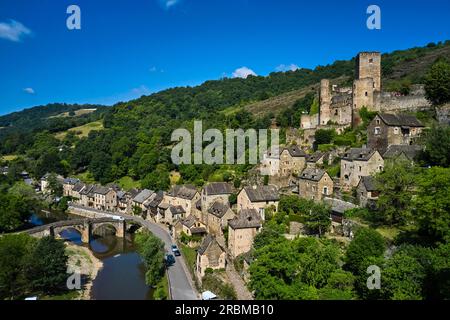 France, Aveyron (12), Belcastel, labeled The Most Beautiful Villages of France Stockfoto